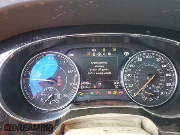 2018 Bentley Bentayga Signature z VIN SJAAC4ZV8JC019477, wystawiony jako Copart lot #80308144 z przebiegiem 59 575 mil mil oraz Szkody całkowita. Historia ofert i sprzedaży dostępna na DreamBid. Obrazek 9.