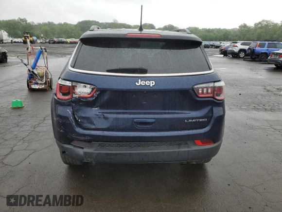 2019 Jeep Compass Limited with VIN 3C4NJCCB7KT730818, listed as a Copart auction lot 61362545 with 57,939 mi miles and Salvage title. Bid and sale history available at DreamBid. Image 6.