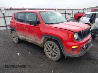 2021 Jeep Renegade Upland Edition with VIN ZACNJDAB8MPM65066, listed as a IAAI auction lot 41798043 with 55,247 mi miles. Bid and sale history available at carsss.com. Image 1.