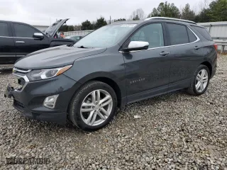 2021 Chevrolet Equinox Premier with VIN 2GNAXNEV1M6114997, listed as a Copart auction lot 85122814 with 66,220 mi miles and Salvage Title. Bid and sale history available at carsss.com. Image 1.