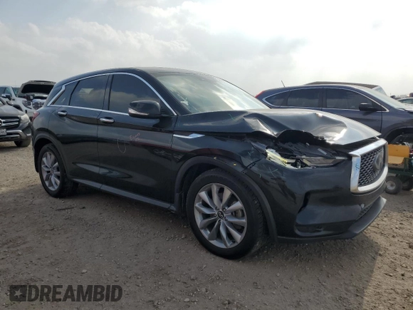 2022 Infiniti QX50 Pure with VIN 3PCAJ5AB1NF116220, listed as a Copart auction lot 48974075 with 73,079 mi miles and Salvage title. Bid and sale history available at DreamBid. Image 4.
