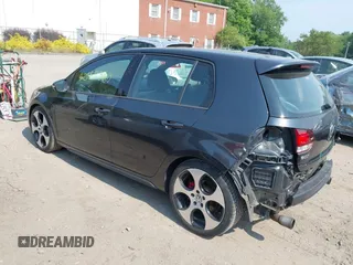 2012 Volkswagen Golf GTI w/Sunroof & Navi PZEV with VIN WVWGD7AJ8CW227604, listed as a IAAI auction lot 42483080 with 176,130 mi miles and . Bid and sale history available at DreamBid. Image 3.