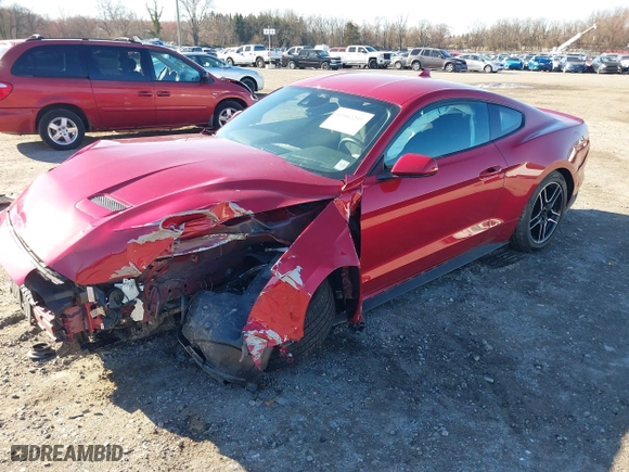 2022 Ford Mustang EcoBoost with VIN 1FA6P8TH8N5136740, listed as a IAAI auction lot 41802219 with 22,887 mi miles. Bid and sale history available at carsss.com. Image 2.