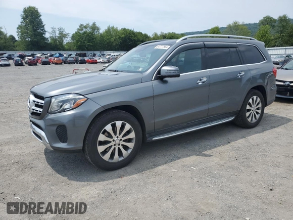 2017 Mercedes-Benz GLS 450 with VIN 4JGDF6EE1HA895474, listed as a Copart auction lot 64777564 with 98,525 mi miles and Salvage Title. Bid and sale history available at DreamBid. Image 1.