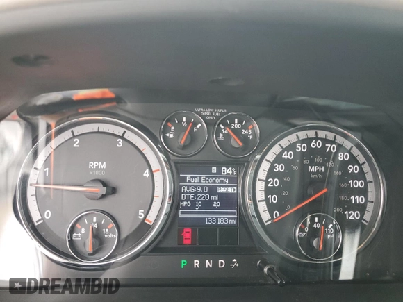 2012 Ram 2500 ST with VIN 3C6UD5HL7CG226173, listed as a Copart auction lot 44762735 with 133,183 mi miles and Salvage Title. Bid and sale history available at carsss.com. Image 9.