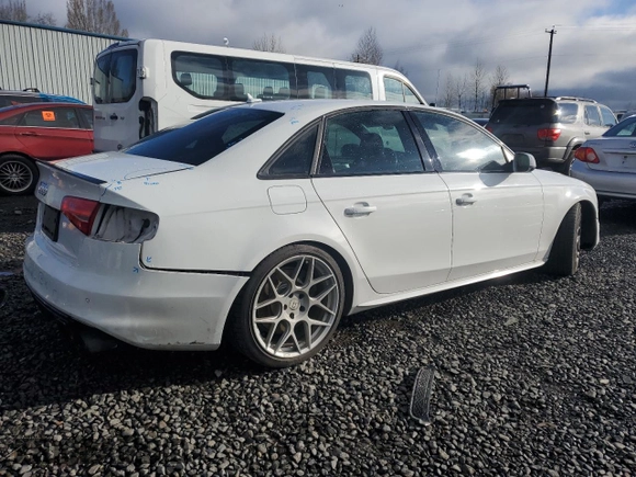2014 Audi S4 Prestige with VIN WAUKGAFL8EA160802, listed as a Copart auction lot 48979685 with 85,461 mi miles and Salvage Title. Bid and sale history available at carsss.com. Image 3.
