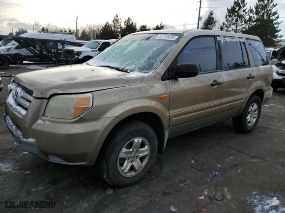 2007 Honda Pilot LX with VIN 5FNYF28197B042611, listed as a Copart auction lot 45709445 with 163,573 mi miles and Salvage Title. Bid and sale history available at carsss.com. Image 1.