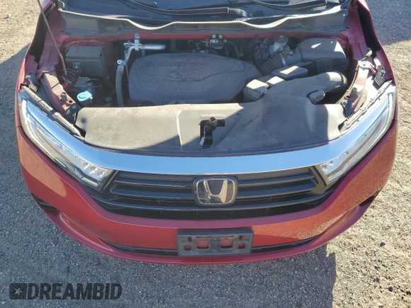 2022 Honda Odyssey EX-L with VIN 5FNRL6H70NB062087, listed as a Copart auction lot 46378875 with 69,965 mi miles and Salvage Title. Bid and sale history available at DreamBid. Image 14.