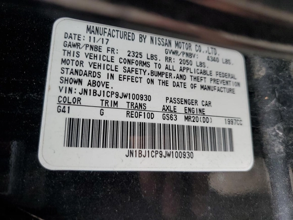 2018 Nissan Rogue Sport S with VIN JN1BJ1CP9JW100930, listed as a Copart auction lot 48839315 with 134,039 mi miles and Salvage Title. Bid and sale history available at carsss.com. Image 13.