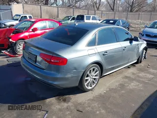 2014 Audi A4 Premium Plus with VIN WAUFFAFL3EN000713, listed as a IAAI auction lot 41640386 with 141,043 mi miles. Bid and sale history available at carsss.com. Image 4.