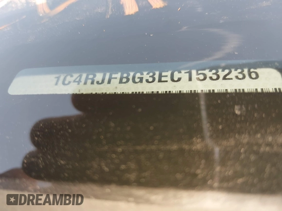 2014 Jeep Grand Cherokee Limited with VIN 1C4RJFBG3EC153236, listed as a IAAI auction lot 41858900 with 151,361 mi miles and . Bid and sale history available at DreamBid. Image 9.