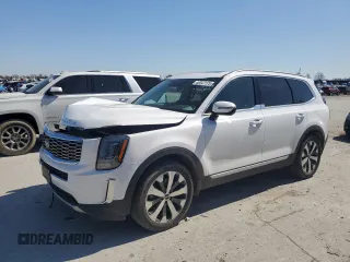2021 Kia Telluride S with VIN 5XYP64HC7MG142932, listed as a Copart auction lot 48347175 with 102,782 mi miles and Salvage title. Bid and sale history available at DreamBid. Image 1.
