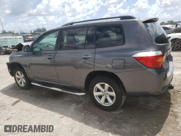 2009 Toyota Highlander with VIN JTEDS41A292085513, listed as a Copart auction lot 61062295 with 97,773 mi miles and Salvage title. Bid and sale history available at DreamBid. Image 2.