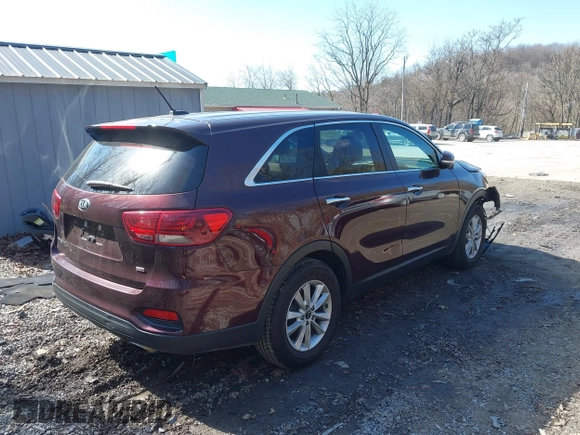 2019 Kia Sorento L with VIN 5XYPG4A32KG447551, listed as a IAAI auction lot 41751426 with 46,045 mi miles. Bid and sale history available at carsss.com. Image 4.