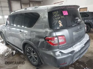 2020 Nissan Armada SL with VIN JN8AY2NC9L9620412, listed as a IAAI auction lot 41580327 with 93,247 mi miles. Bid and sale history available at carsss.com. Image 3.