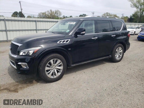 2017 Infiniti QX80 z VIN JN8AZ2NF3H9644462, wystawiony jako Copart lot #50881475 z przebiegiem 162 826 mil mil oraz Szkoda całkowita • Salvage title. Historia ofert i sprzedaży dostępna na DreamBid. Obrazek 1.