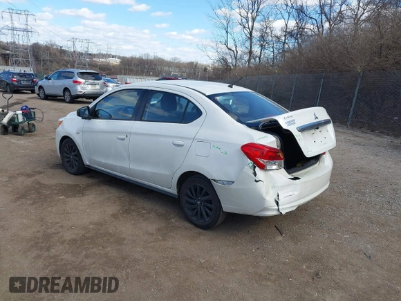 2020 Mitsubishi Mirage SE with VIN ML32F4FJ8LHF04368, listed as a IAAI auction lot 41695505 with 52,431 mi miles and . Bid and sale history available at DreamBid. Image 3.