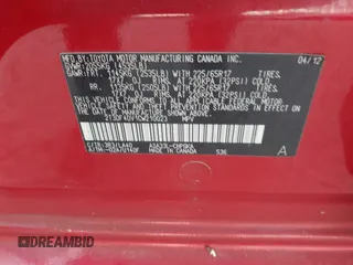 2012 Toyota RAV4 Limited with VIN 2T3DF4DV1CW210023, listed as a IAAI auction lot 41865736 with 144,980 mi miles. Bid and sale history available at carsss.com. Image 9.