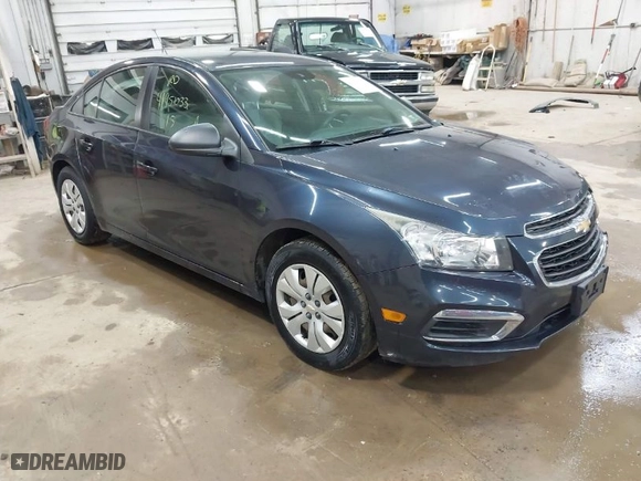2015 Chevrolet Cruze LS with VIN 1G1PA5SG9F7222676, listed as a IAAI auction lot 41951033 with 102,375 mi miles. Bid and sale history available at carsss.com. Image 1.