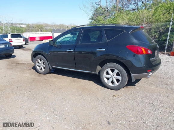 2009 Nissan Murano SL with VIN JN8AZ18W99W151524, listed as a IAAI auction lot 42074264 with 160,160 mi miles. Bid and sale history available at carsss.com. Image 3.