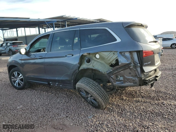 2017 Honda Pilot EX-L with VIN 5FNYF5H58HB016832, listed as a Copart auction lot 45863715 with 57,582 mi miles and Salvage Title. Bid and sale history available at carsss.com. Image 2.