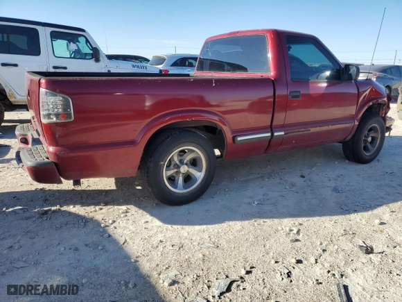 2000 Chevrolet S-10 LS with VIN 1GCCS1458YK296520, listed as a Copart auction lot 47259445 with 158,853 mi miles and Salvage Title. Bid and sale history available at carsss.com. Image 3.