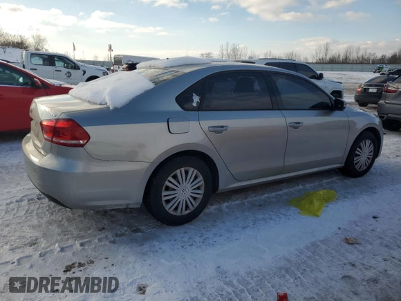 2014 Volkswagen Passat S with VIN 1VWAS7A31EC097213, listed as a Copart auction lot 45808655 with 128,695 mi miles and Clean Title. Bid and sale history available at carsss.com. Image 3.