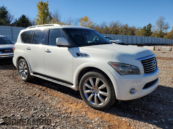 2013 Infiniti QX56 with VIN JN8AZ2NF7D9550174, listed as a Copart auction lot 79905424 with 206,101 mi miles and Salvage Title. Bid and sale history available at carsss.com. Image 4.