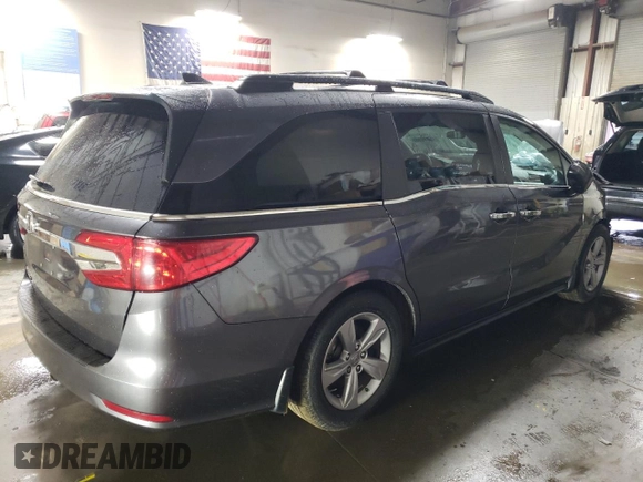 2019 Honda Odyssey EX with VIN 5FNRL6H50KB137381, listed as a Copart auction lot 46899985 with 78,407 mi miles and Salvage Title. Bid and sale history available at carsss.com. Image 3.