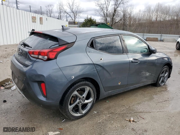 2019 Hyundai Veloster 2.0 with VIN KMHTG6AF4KU011847, listed as a Copart auction lot 84816564 with 63,746 mi miles and Non Repairable. Bid and sale history available at carsss.com. Image 3.