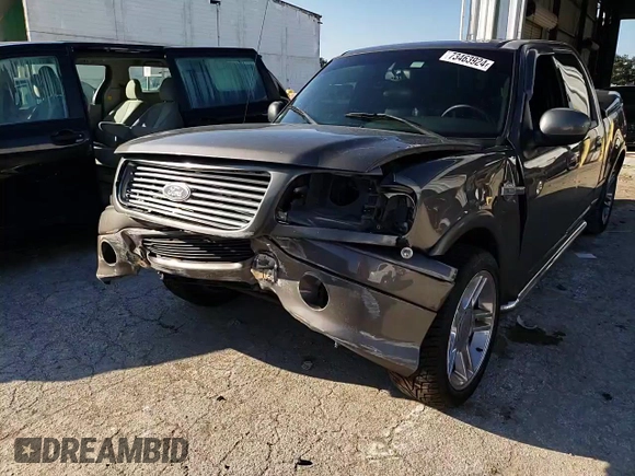 2002 Ford F-150 Harley Davidson with VIN 1FTRW07392KD46352, listed as a Copart auction lot 73463924 with 135,813 mi miles and Salvage Title. Bid and sale history available at carsss.com. Image 10.