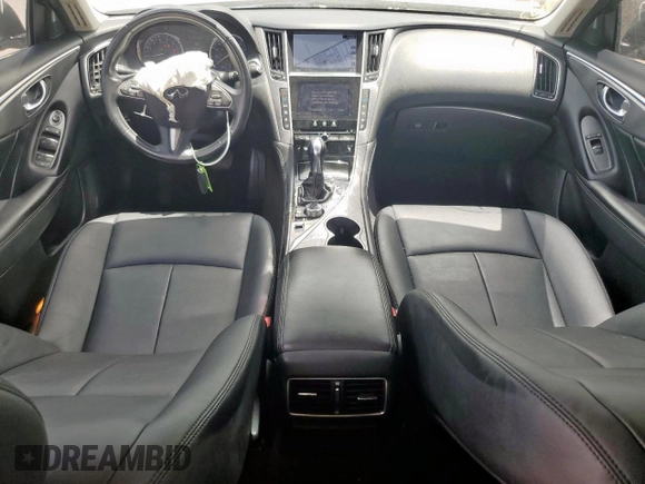 2015 Infiniti Q50 Premium with VIN JN1BV7AP7FM339762, listed as a Copart auction lot 60241965 with 94,278 mi miles and Salvage title. Bid and sale history available at DreamBid. Image 8.
