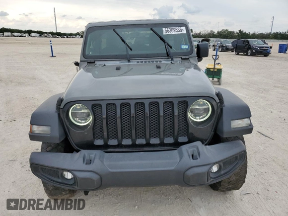 2021 Jeep Wrangler Unlimited Sport S with VIN 1C4HJXDG8MW576406, listed as a Copart auction lot 56369535 with 58,355 mi miles and Salvage title. Bid and sale history available at DreamBid. Image 5.