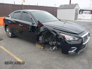 2024 Infiniti Q50 Luxe with VIN JN1EV7BP0RM601539, listed as a IAAI auction lot 42359270 with 19,111 mi miles and . Bid and sale history available at DreamBid. Image 1.
