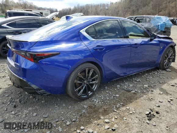 2025 Lexus IS with VIN JTHBZ1B2XS5083105, listed as a Copart auction lot 53429335 with 724 mi miles and Salvage Title. Bid and sale history available at carsss.com. Image 3.