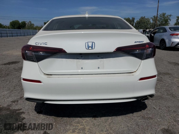2025 Honda Civic Sport with VIN 2HGFE2F5XSH513833, listed as a Copart auction lot 57674385 with 7 mi miles and Salvage title. Bid and sale history available at DreamBid. Image 6.