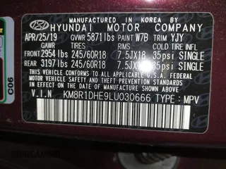 2020 Hyundai Palisade SE z VIN KM8R1DHE9LU030666, wystawiony jako IAAI lot #41599210 z przebiegiem 215 239 mil mil oraz . Historia ofert i sprzedaży dostępna na DreamBid. Obrazek 9.