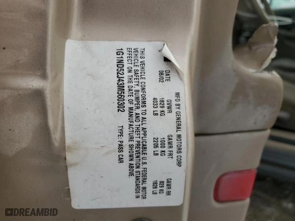 2003 Chevrolet Malibu with VIN 1G1ND52J43M560302, listed as a Copart auction lot 45064555 with 248,865 mi miles and Salvage Title. Bid and sale history available at carsss.com. Image 15.