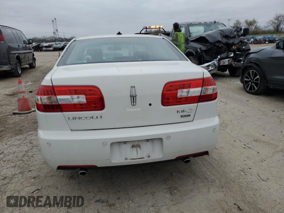 2008 Lincoln MKZ with VIN 3LNHM28T78R628369, listed as a Copart auction lot 80468964 with 120,378 mi miles and Salvage Title. Bid and sale history available at DreamBid. Image 6.