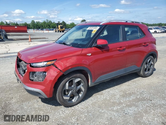 2022 Hyundai Venue SEL with VIN KMHRC8A34NU177006, listed as a Copart auction lot 58404985 with 80,469 mi miles and Salvage title. Bid and sale history available at DreamBid. Image 1.