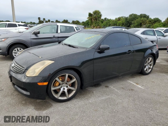 2003 Infiniti G35 Coupe w/Leather with VIN JNKCV54E33M215787, listed as a Copart auction lot 74846554 with 0 mi miles and Non Repairable. Bid and sale history available at carsss.com. Image 1.