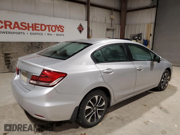 2015 Honda Civic EX with VIN 19XFB2F82FE010770, listed as a Copart auction lot 43957405 with 185,372 mi miles and Salvage Title. Bid and sale history available at carsss.com. Image 3.