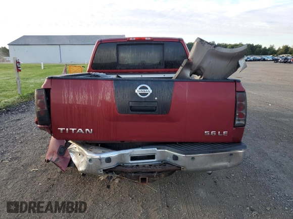 2006 Nissan Titan LE z VIN 1N6BA07B86N546972, wystawiony jako Copart lot #74983924 z przebiegiem 225 495 mil mil oraz Szkoda całkowita • Salvage title. Historia ofert i sprzedaży dostępna na DreamBid. Obrazek 6.