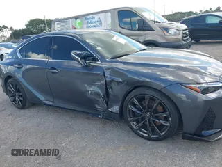 2024 Lexus IS with VIN JTHBZ1B20R5077114, listed as a IAAI auction lot 41560302 with 13,257 mi miles. Bid and sale history available at carsss.com. Image 6.