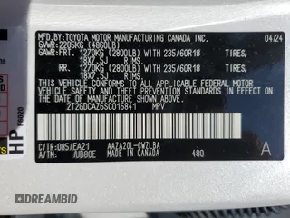 2025 Lexus NX 250 Premium с VIN 2T2GDCAZ6SC016841, выставлен на аукционе Copart как лот 51912325 с пробегом 2 711 миль миль и Списание • Salvage title. История ставок и продаж доступна на DreamBid. Изображение 13.