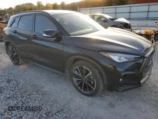 2023 Infiniti QX50 Sport with VIN 3PCAJ5FB4PF118796, listed as a Copart auction lot 82210594 with 25,472 mi miles and Salvage Title. Bid and sale history available at DreamBid. Image 4.