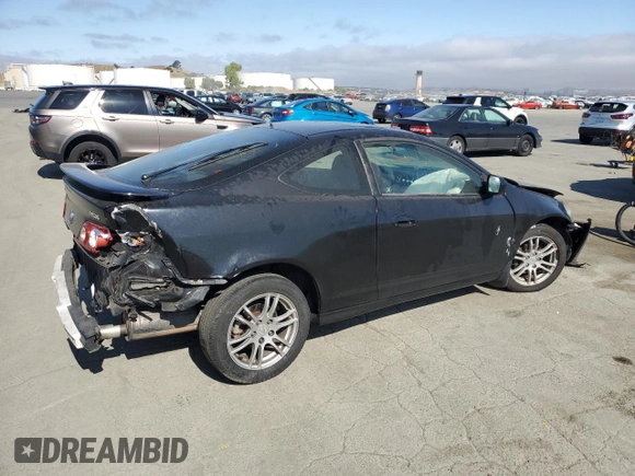 2005 Acura RSX with VIN JH4DC53815S005726, listed as a Copart auction lot 60352395 with 190,809 mi miles and Salvage title. Bid and sale history available at DreamBid. Image 3.