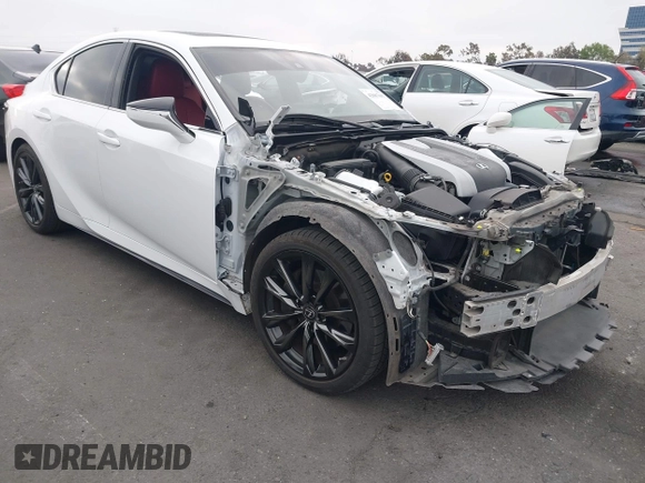 2022 Lexus IS 350 F Sport z VIN JTHGZ1B29N5055838, wystawiony jako IAAI lot #42087057 z przebiegiem 50 699 mil mil oraz . Historia ofert i sprzedaży dostępna na DreamBid. Obrazek 1.