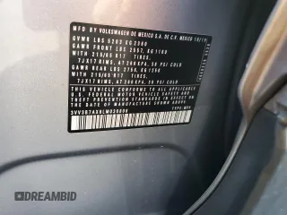 2020 Volkswagen Tiguan SE z VIN 3VV3B7AX8LM036808, wystawiony jako Copart lot #42124825 z przebiegiem 116 297 mil mil oraz Nie do naprawy. Historia ofert i sprzedaży dostępna na DreamBid. Obrazek 15.