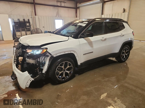 2025 Jeep Compass Limited with VIN 3C4NJDCN8ST594716, listed as a Copart auction lot 64722335 with 862 mi miles and Clean title. Bid and sale history available at DreamBid. Image 1.